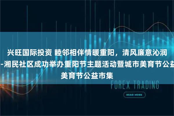 兴旺国际投资 睦邻相伴情暖重阳,清风廉意沁润民心--湘民社区成功举办重阳节主题活动暨城市美育节公益市集